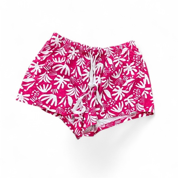 George Pants - Hot Pink Tropical Drawstring Shorts